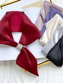 女士長款薄圍巾,鑲有亮片,百搭,頸部保護和裝飾領帶 - 彩色 - 查看 1