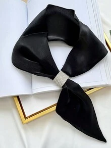 女士長款薄圍巾,鑲有亮片,百搭,頸部保護和裝飾領帶 - 彩色 - 查看 2