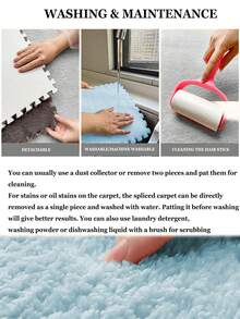 12pcs Bedroom Bedside Full Coverage Rug, Customizeable Interlocking Floor Mat, Suitable For Window Sill & Tatami, 12*12in - Light Grey - View 6