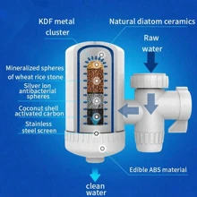 Home Kitchen Faucet Filter Tap Water Purifier Water Filter Water Purifier - White - View 2