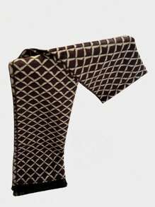 秋冬季時尚經典犬牙紋圍巾,中性生日禮物,暖和高端的韓式雙面,適用於甜美女孩和男友的厚重保暖圍巾 - 棕色 - 查看 3