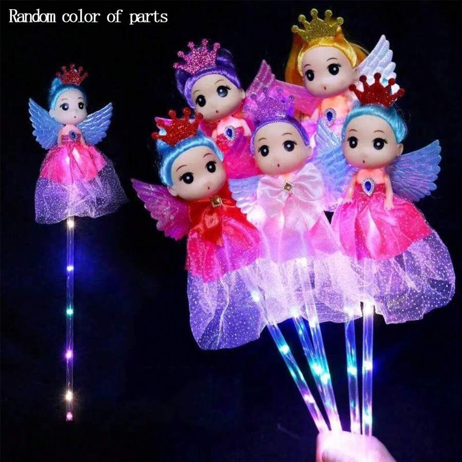 1pc Random Color Angel Doll Light Stick With Replacement Parts