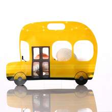 10 Cartoon Car Bags, Bus-Shaped Self-Standing Self-Sealing Airtight Bags, Candy Snack Packaging Bags, Jewelry Stationery Small Gift Bags, Plastic Sealed Bags - Yellow - View 9