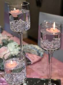 3 件/套高玻璃花瓶燭台家居裝飾婚禮用品,浪漫燭光晚餐道具,婚禮派對餐桌透明玻璃裝飾,水上漂浮蠟燭杯,適合婚禮酒店餐廳 - 彩色 - 查看 10