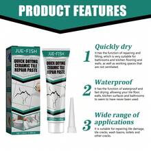 1pc Tile Repair Cream, Rapid Drying Adhesive For Repairing Bathrooms, Marbles, Furniture, Toilets, Cracks - 1 Set 3pcs - View 4