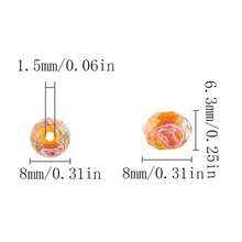 10入組8mm切面玻璃珠子,嵌著花瓣;diy手鍊、項鍊製作配件 - 黑色 - 查看 3