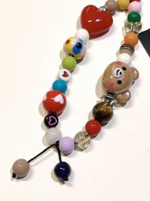 1 Stück koreanischer stilvoller Handykettchen Anhänger, süßer Charm, universelles Zubehör, süße Aufhänge-Kette für Mädchen, Schmuckgeschenke für Mutter, Familie, Freunde, Geburtstag, Feiertage Handyanhänger, Handykette