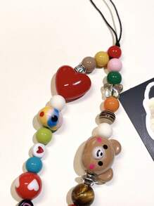 1 Stück koreanischer stilvoller Handykettchen Anhänger, süßer Charm, universelles Zubehör, süße Aufhänge-Kette für Mädchen, Schmuckgeschenke für Mutter, Familie, Freunde, Geburtstag, Feiertage Handyanhänger, Handykette
