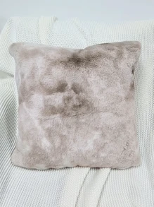 1pc Plain Color Tie Dye Cushion Cover, Modern Style Polyester Square Luxurious Soft Pillowcase Suitable For Bedroom Living Room Home Decoration - Light Brown - View 3