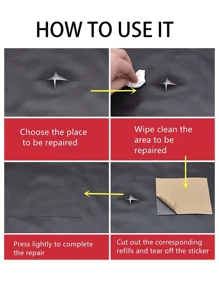 1片自粘式皮革修補貼片,黑色pu皮革貼紙,用於傢具、桌子、椅子、衣物、汽車座椅、鞋子、包包修補 - 黑色 - 查看 4