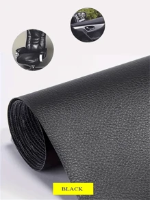 1片自粘式皮革修補貼片,黑色pu皮革貼紙,用於傢具、桌子、椅子、衣物、汽車座椅、鞋子、包包修補 - 黑色 - 查看 1