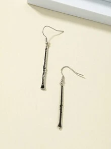 1pair Euro-American Style Nt Shaped Alloy Earrings For Women, Suitable For Everyday Wear. - Multicolor - View 4