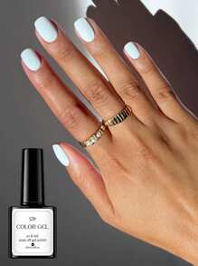 1瓶Y2K白色指甲油，UV/LED可卸甲油胶，适用于DIY美甲沙龙、居家美甲、节日礼物、法式美甲、圣诞美甲、美甲DIY沙龙礼物、万圣节美甲礼物 - 白色 - 查看 6