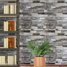 1捲自粘式防水和防油乙烯基墊紙,尺寸為17.71x196.85英寸,適合家居裝飾和diy壁紙 - 淺灰色 - 查看 3