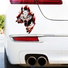 AD 1pc Funny Angry Wolves PVC Motorcycle Car Sticker Fashion Car Styling Stickers Decal Car Styling Decoration - Grey - View 4