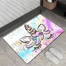 1入組水晶絨客廳地墊,防滑和減輕疲勞功能,隨機顏色 - 卡瓦伊獨角獸 - 查看 7