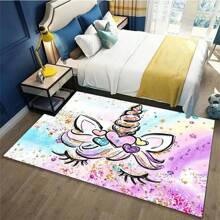 1入組水晶絨客廳地墊,防滑和減輕疲勞功能,隨機顏色 - 卡瓦伊獨角獸 - 查看 6