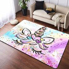 1入組水晶絨客廳地墊,防滑和減輕疲勞功能,隨機顏色 - 卡瓦伊獨角獸 - 查看 5
