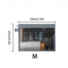 1個透明收納網格化妝收納袋,多功能旅行便攜袋,口紅護膚品收納洗臉化妝包, 灰色和黑色,多個尺寸可用 - 彩色 - 查看 10