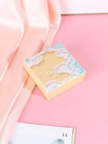 1個黃色復古創意情人節地球和天空蓋首飾盒,適用於項鍊,戒指,耳環 - 黃色 - 查看 5