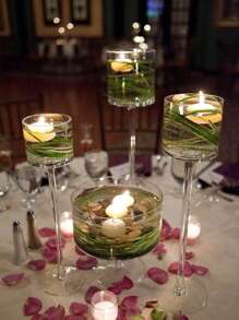 3 件/套高玻璃花瓶燭台家居裝飾婚禮用品,浪漫燭光晚餐道具,婚禮派對餐桌透明玻璃裝飾,水上漂浮蠟燭杯,適合婚禮酒店餐廳 - 彩色 - 查看 6