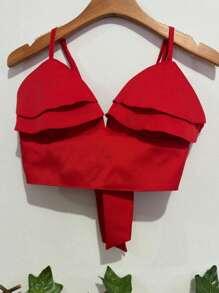 Women Tops - 紅色 - 查看 1