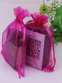 10pcs Candy Colored Organza Pouches For Jewelry Packaging, Gifts, Candies, Bugs Prevention With Drawstring - White - View 8