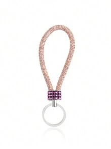 1PC Rhinestone Keychain Sparkles With A Full Rhinestone Lanyard Keychain Wristband Bracelet Keychain Is Light And Bright, And The Keychain Sparkles Firmly, And It Is Portable To Travel Casual - Color - View 17
