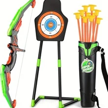 Children'S Bow And Arrow Toy Set - Green - View 1