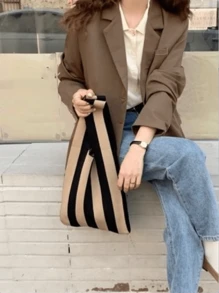 夏季時尚彩塊圖案可愛女士手提包 - 彩色 - 查看 3