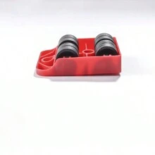 5入組家具升降器和滑動套件,包括家具移動工具、重負載提升帶、家具滑輪、轉向輪條和書架、沙發、冰箱和任何重物用的家具滾輪 - 紅色 - 查看 3