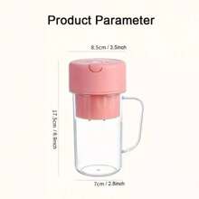 Recargable Mini Eléctrico Viaje Jugo de Batidora para Fruta Verdura - Rosa - Ver 3