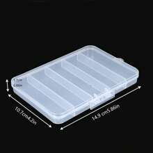 5-Compartment Clear Jewelry Storage Box, Mini Parts Organizer Case For Tackle And Lures Back To School - Clear - View 2