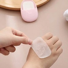 50入組熊貓造型香皂片,附携帶式香皂盒,適用於日常家居使用、旅行、商務出差和個人手部污漬清潔。1入裝 - 粉色 - 查看 4