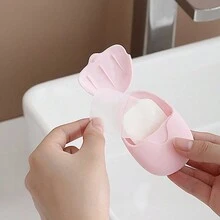 50入組熊貓造型香皂片,附携帶式香皂盒,適用於日常家居使用、旅行、商務出差和個人手部污漬清潔。1入裝 - 粉色 - 查看 3