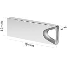 BIYETIMI USB 2.0 Bút 32GB Bạc Dung lượng lớn Kim loại USB 32G Tia sáng Nhẹ , Không thấm nước , Mạnh mẽ USB Sự ổn định - Bạc - Xem 3