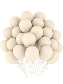 5 Inch Mini 50 Retro Sand White Latex Balloons Cute Balloons Suitable For Birthday, Wedding, Party Decoration,Christmas