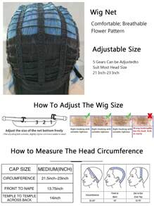 藍色黑色長直桶狀頭合成假髮,帶劉海蓬鬆女士蘿莉塔cosplay髮型,適合日常派對 - 藍色 - 查看 9