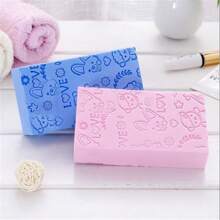 Bath Sponge & Scrubber, Pain-Free Exfoliating Shower Sponge For Women, Strong To Remove Dirt And Dead Skin - Pink - View 2