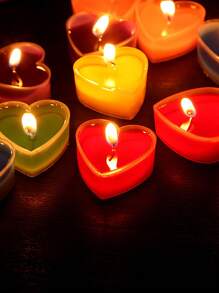 1 件心型蠟燭,適合浪漫情人節、求婚、生日、婚禮裝飾 - 紅色 - 查看 6