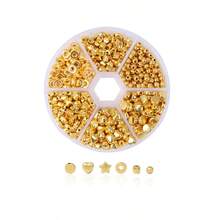 2160入組金色間隔珠套件,圓星金珠用於手鍊製作（金色,銀色,玫瑰金,kc金） - 2160pcs - 查看 11