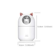 Cute Cat H2O Room Mist Spray - Portable Aromatherapy Essential Oil Diffuser And Humidifier For Car Air - 300ml - White - View 6