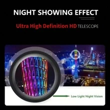 1pc High-Definition Mini Portable Single-Eyed Telescope, 2000x24 Monocular Telescope, Low-Light Night Vision Magnifying Lens For Bird Watching, Travel, Stargazing, Moon Viewing, Hunting, Live Performances, Sporting Events - Black - View 7