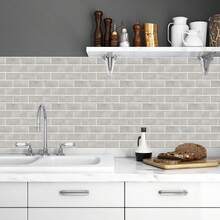 10pcs Wall Tile Style Peel And Stick Backsplash Tiles, Waterproof Kitchen Tile Stickers, Thick Crystal Removable Backsplash For Kitchen - Multicolor - View 6