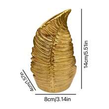 Resin Craft Potted Plant Sculpture Decoration For Home, Office, Living Room, Bedroom, Study Desk, Balcony Best Gifts Birthday - Gold - View 2