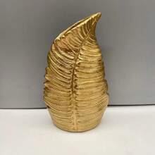 Resin Craft Potted Plant Sculpture Decoration For Home, Office, Living Room, Bedroom, Study Desk, Balcony Best Gifts Birthday - Gold - View 5