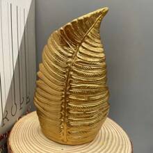 Resin Craft Potted Plant Sculpture Decoration For Home, Office, Living Room, Bedroom, Study Desk, Balcony Best Gifts Birthday - Gold - View 6