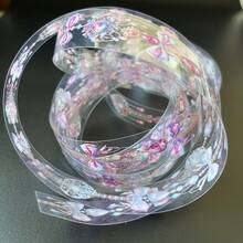 復古風格的鏈條主題珠寶裝飾寵物膠帶，帶有仿珍珠和立體貝殼燈光效果，適用於手帳、日記裝飾和剪貼簿 - 彩色 - 查看 5