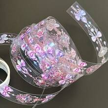 復古風格的鏈條主題珠寶裝飾寵物膠帶，帶有仿珍珠和立體貝殼燈光效果，適用於手帳、日記裝飾和剪貼簿 - 彩色 - 查看 4