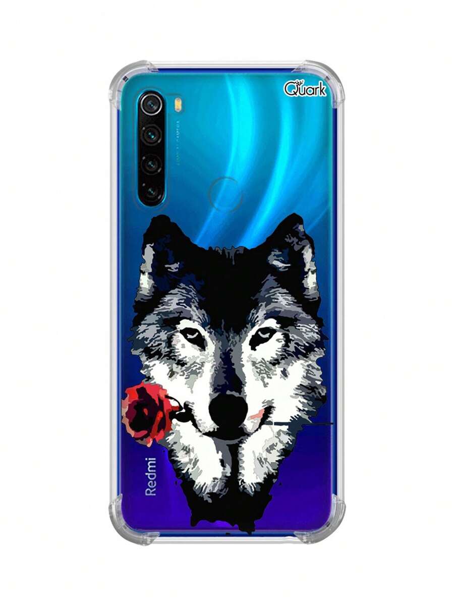 Capa Capinha Anti Shock Personalizada Modelos REDMI Note 8 (1496) Lobo Sedutor - Damasco - Visão 1